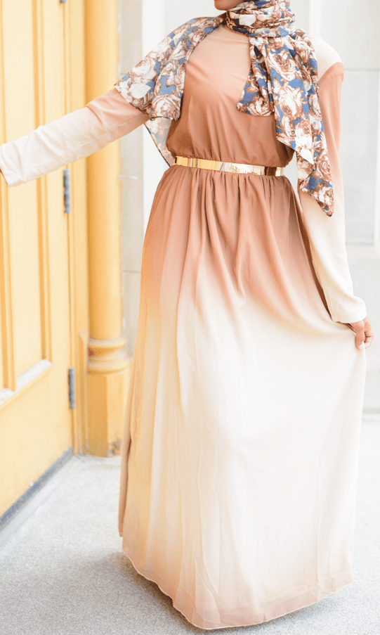 Tan Ombre maxi dress Kabayare