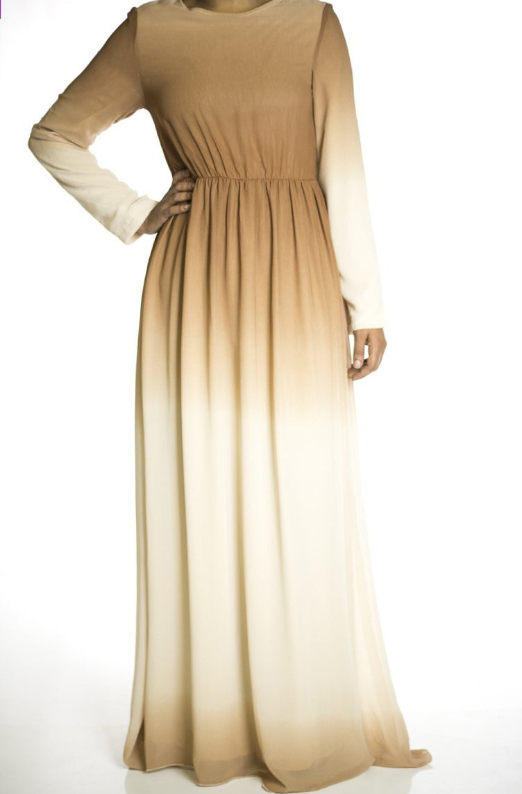 Tan Ombre maxi dress Kabayare
