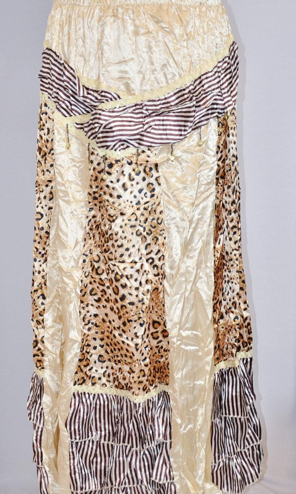 Tan Satin leopard and stripes Kabayare