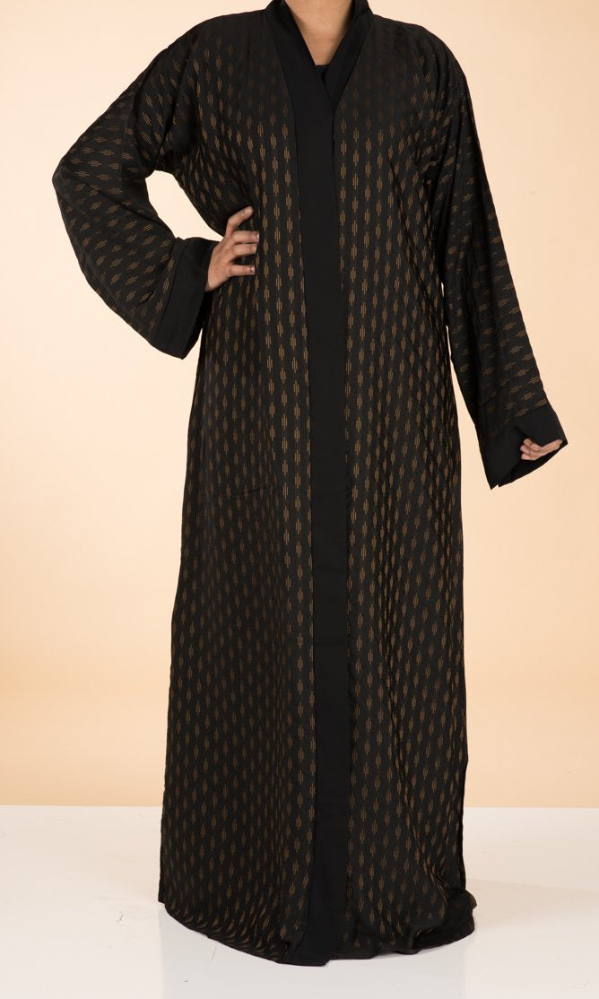 Tan stunning Kimono Abaya Kabayare