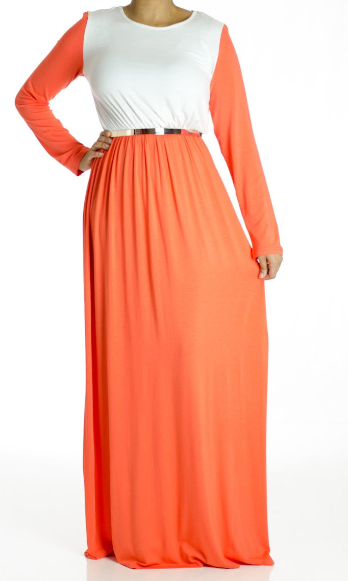 Tangerine Cotton Candy Maxi Dress Kabayare