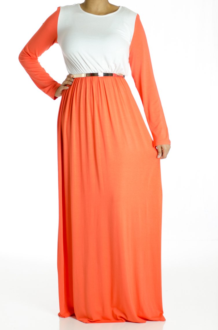 Tangerine Cotton Candy Maxi Dress Kabayare
