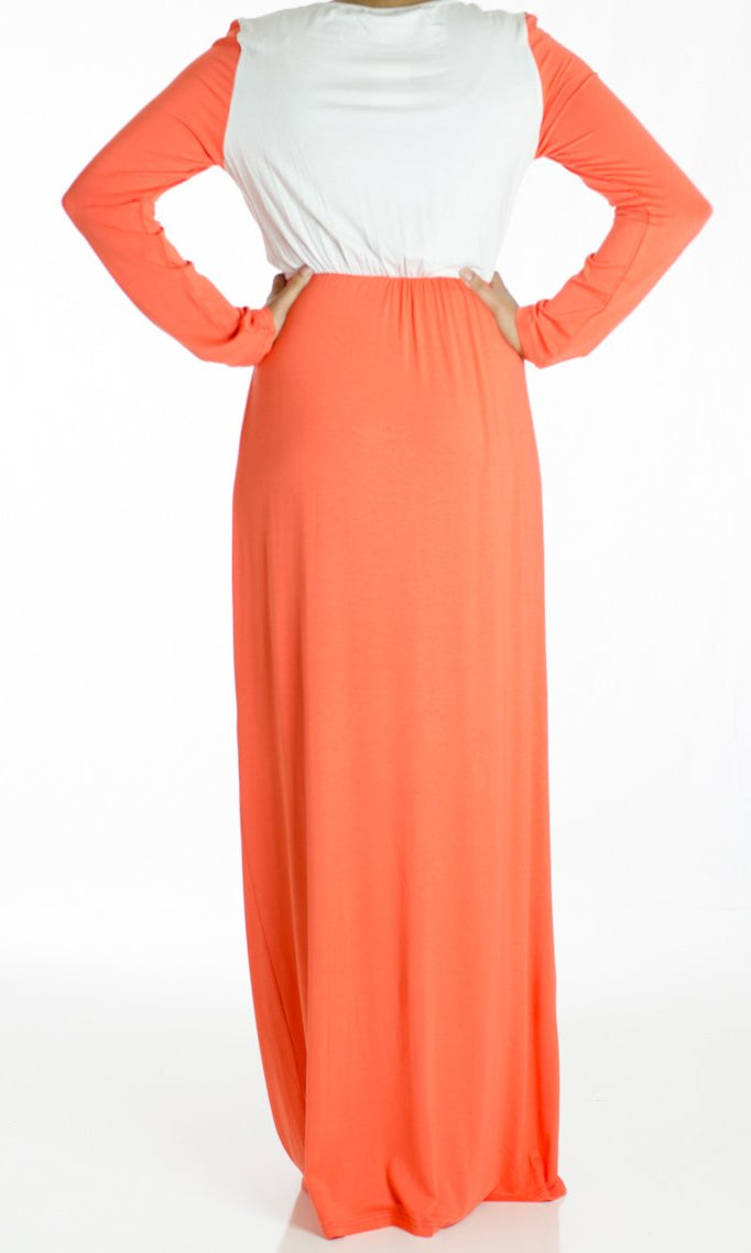 Tangerine Cotton Candy Maxi Dress Kabayare
