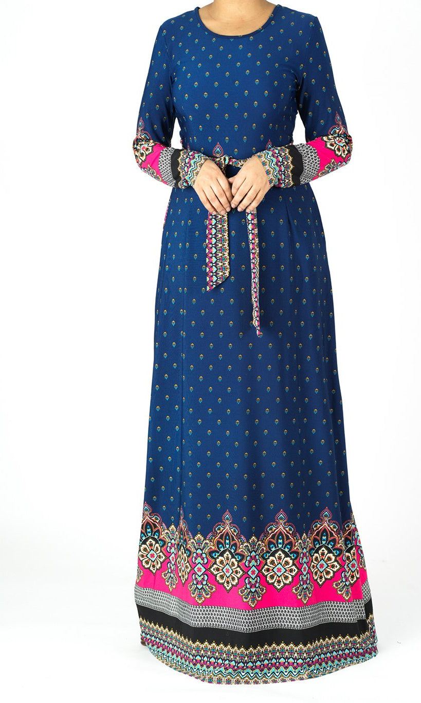 Tapestry boho print maxi dress Kabayare
