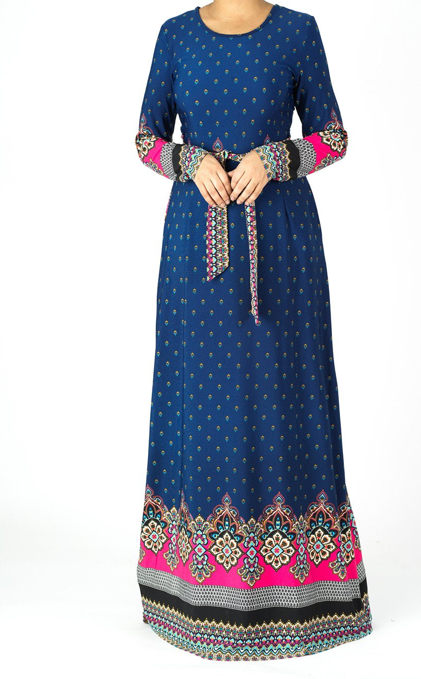 Tapestry boho print maxi dress Kabayare