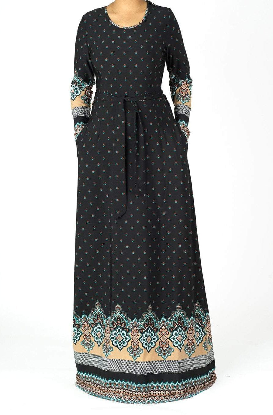 Tapestry boho print maxi dress Kabayare