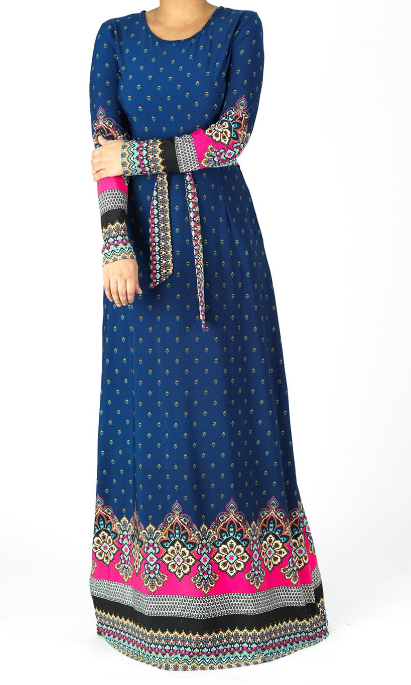 Tapestry boho print maxi dress Kabayare