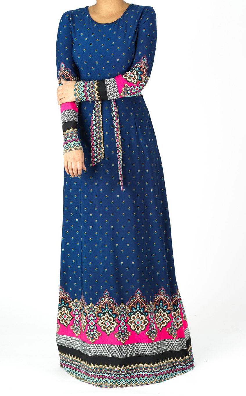 Tapestry boho print maxi dress Kabayare