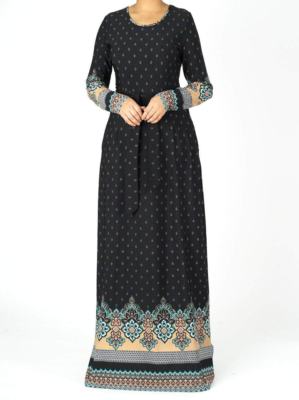 Tapestry boho print maxi dress Kabayare