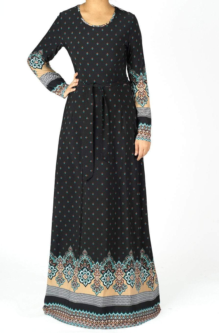 Tapestry boho print maxi dress Kabayare