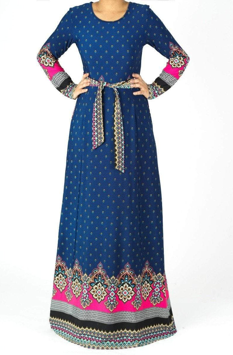 Tapestry boho print maxi dress Kabayare