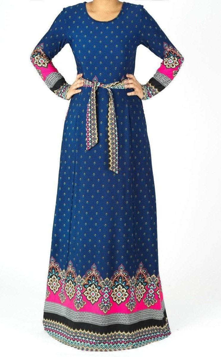 Tapestry boho print maxi dress Kabayare
