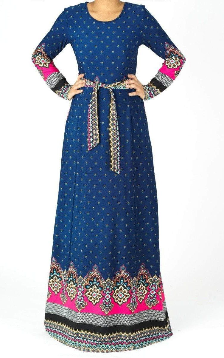 Tapestry boho print maxi dress Kabayare