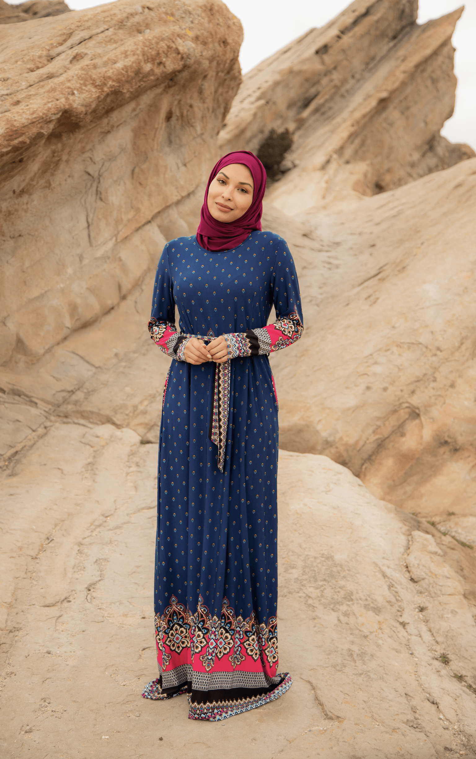 Tapestry boho print maxi dress Kabayare