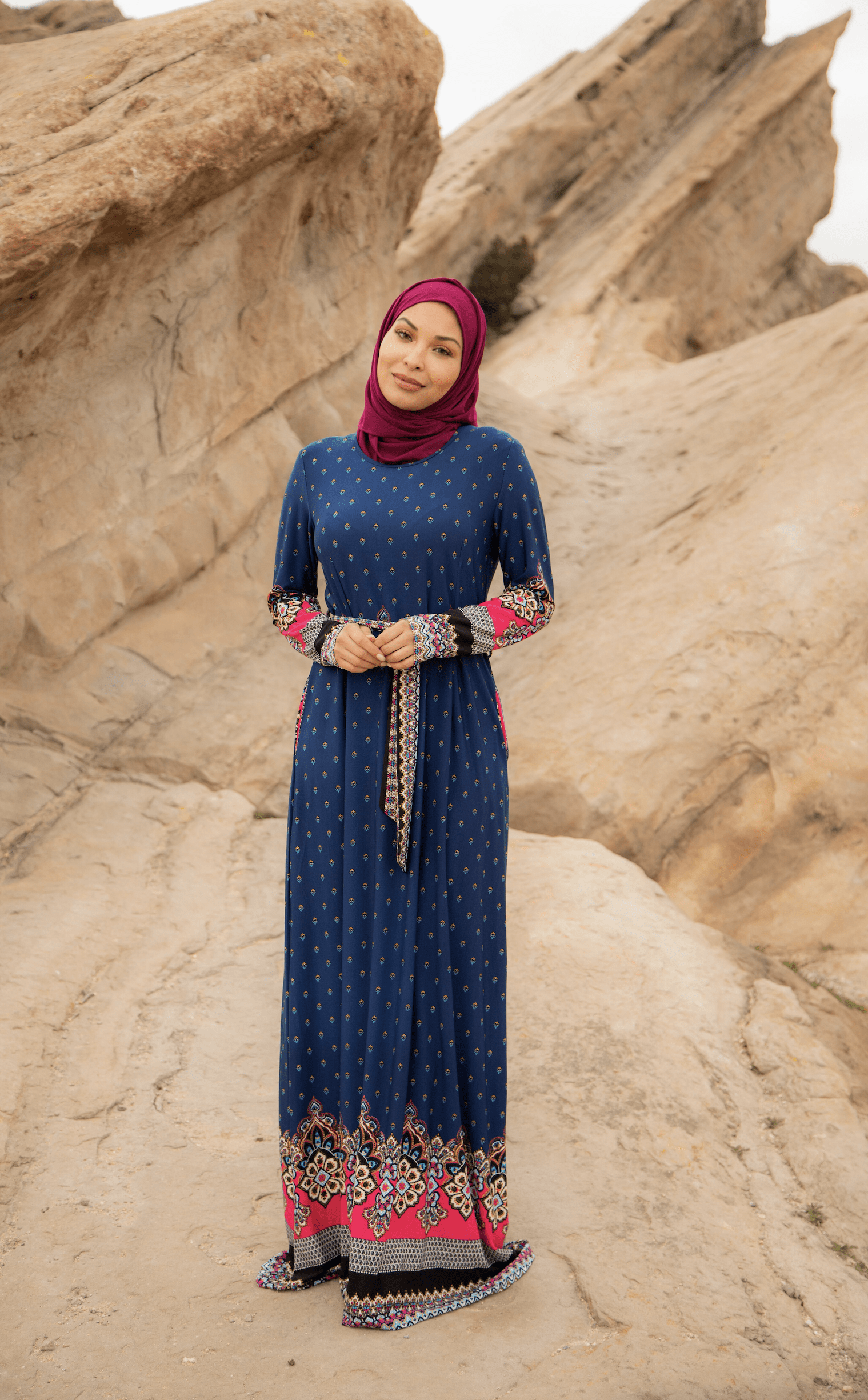 Tapestry boho print maxi dress Kabayare