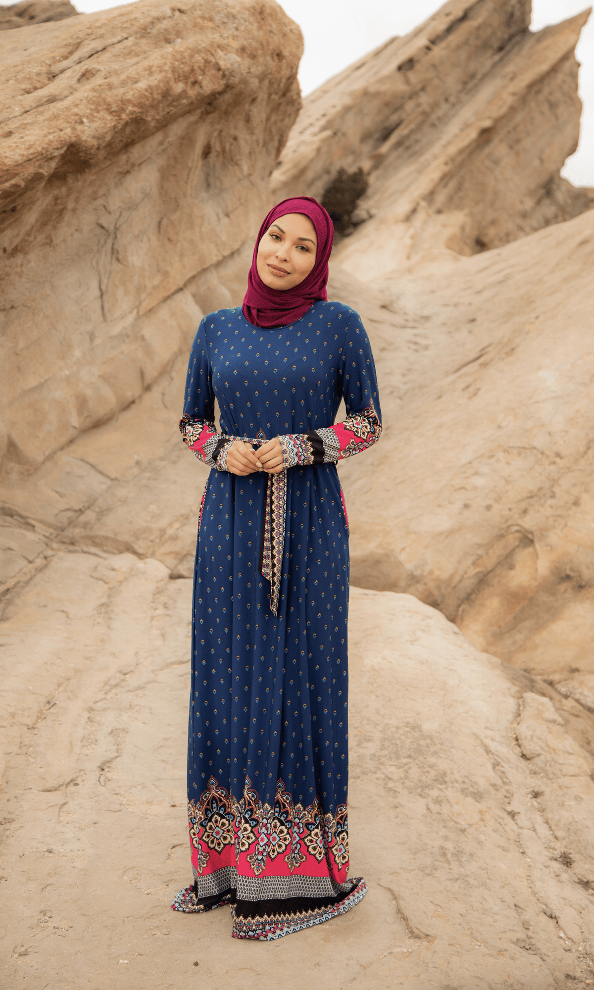 Tapestry boho print maxi dress Kabayare