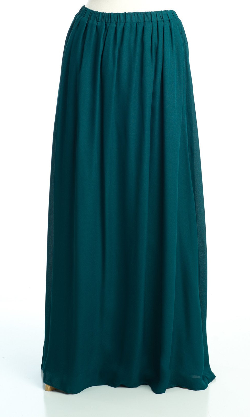 Teal Basic Crepe Maxi Skirt Kabayare