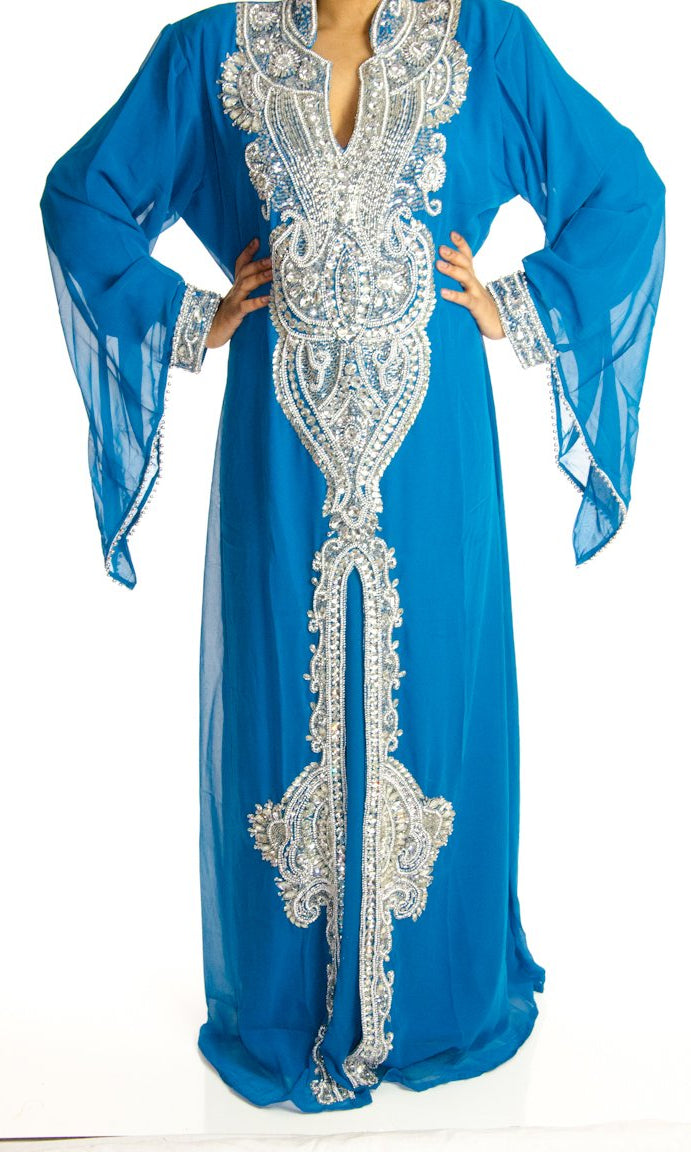 Teal Blue Khaleeji Dress Kabayare