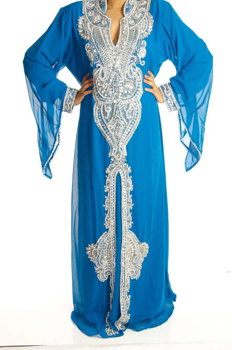 Teal Blue Khaleeji Dress Kabayare