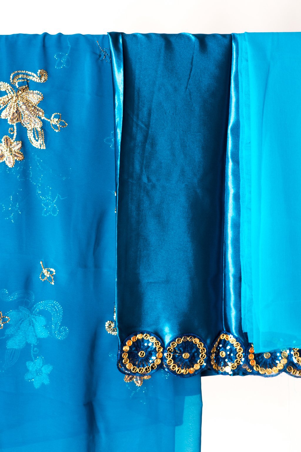 Teal Blue Saree Dirac Kabayare