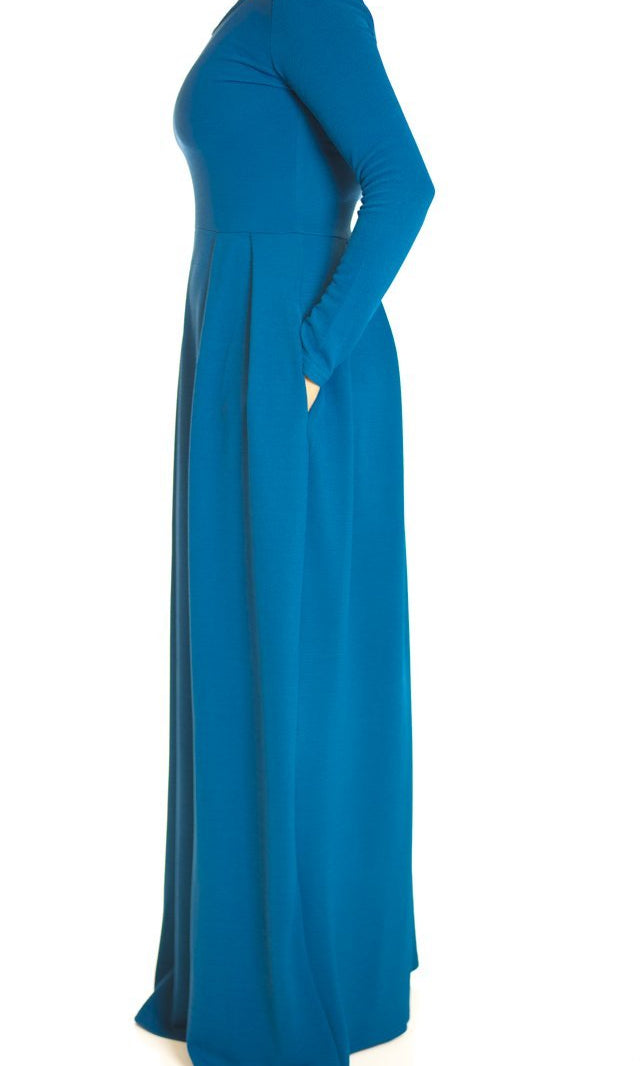 Teal Textured Classic maxi Kabayare