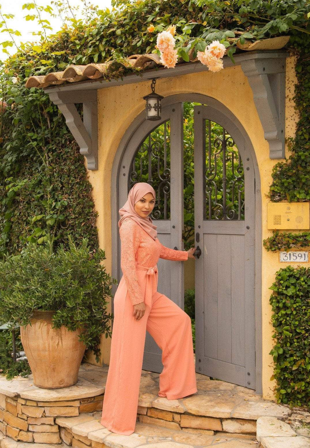 The delightful Modest long sleeve jumpsuits Kabayare