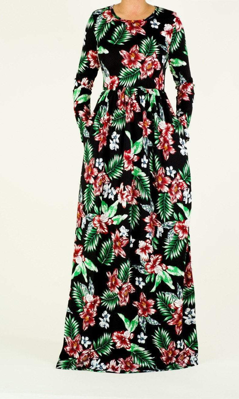 The Palms Textured Print Dress Kabayare