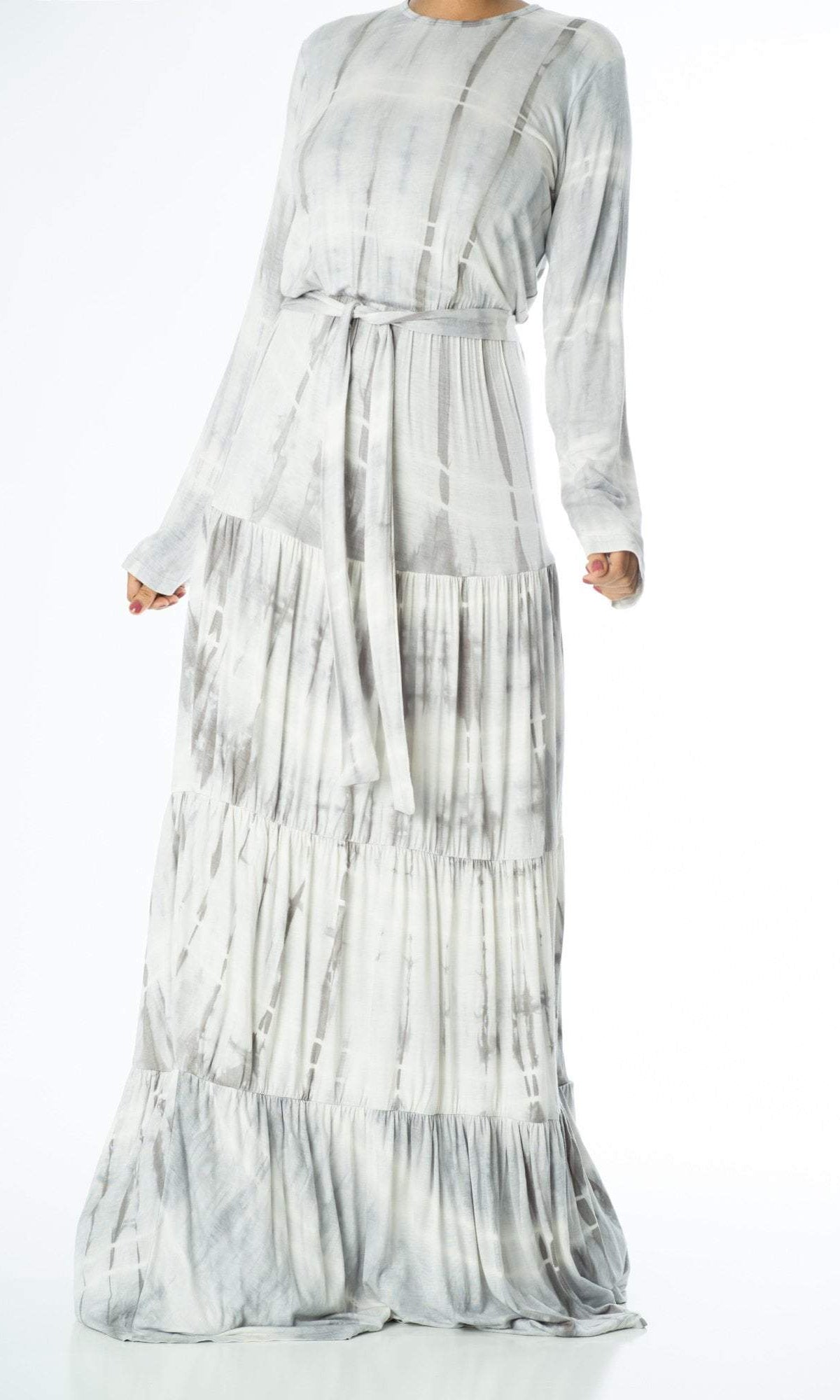 Tie dye Long sleeve maxi dress Kabayare