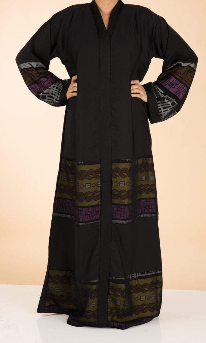 Tribal Neda/ chiffon Abaya Kabayare
