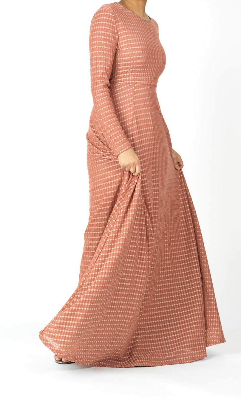 Tulle Mauve A-line Maxi dress Kabayare