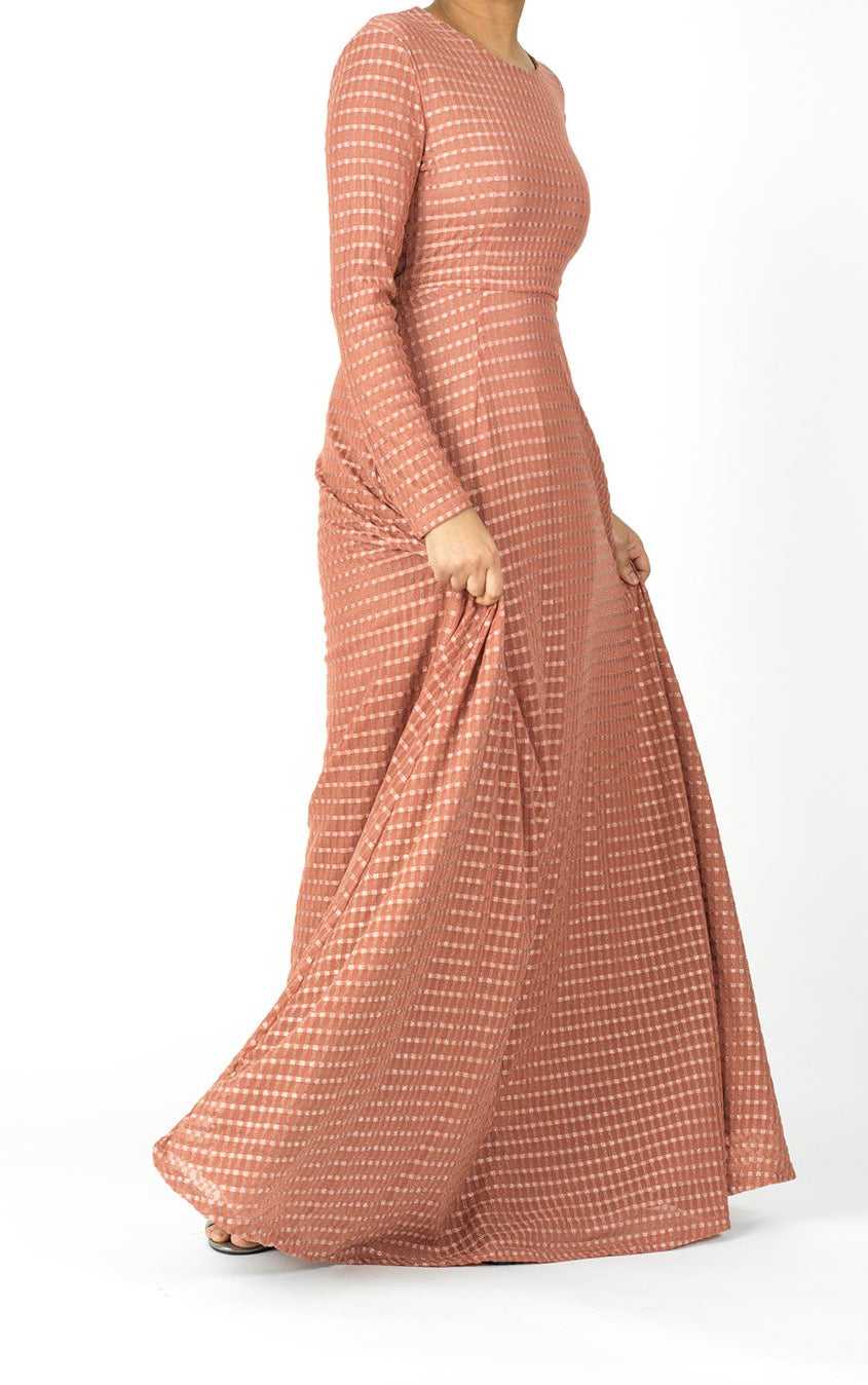 Tulle Mauve A-line Maxi dress Kabayare