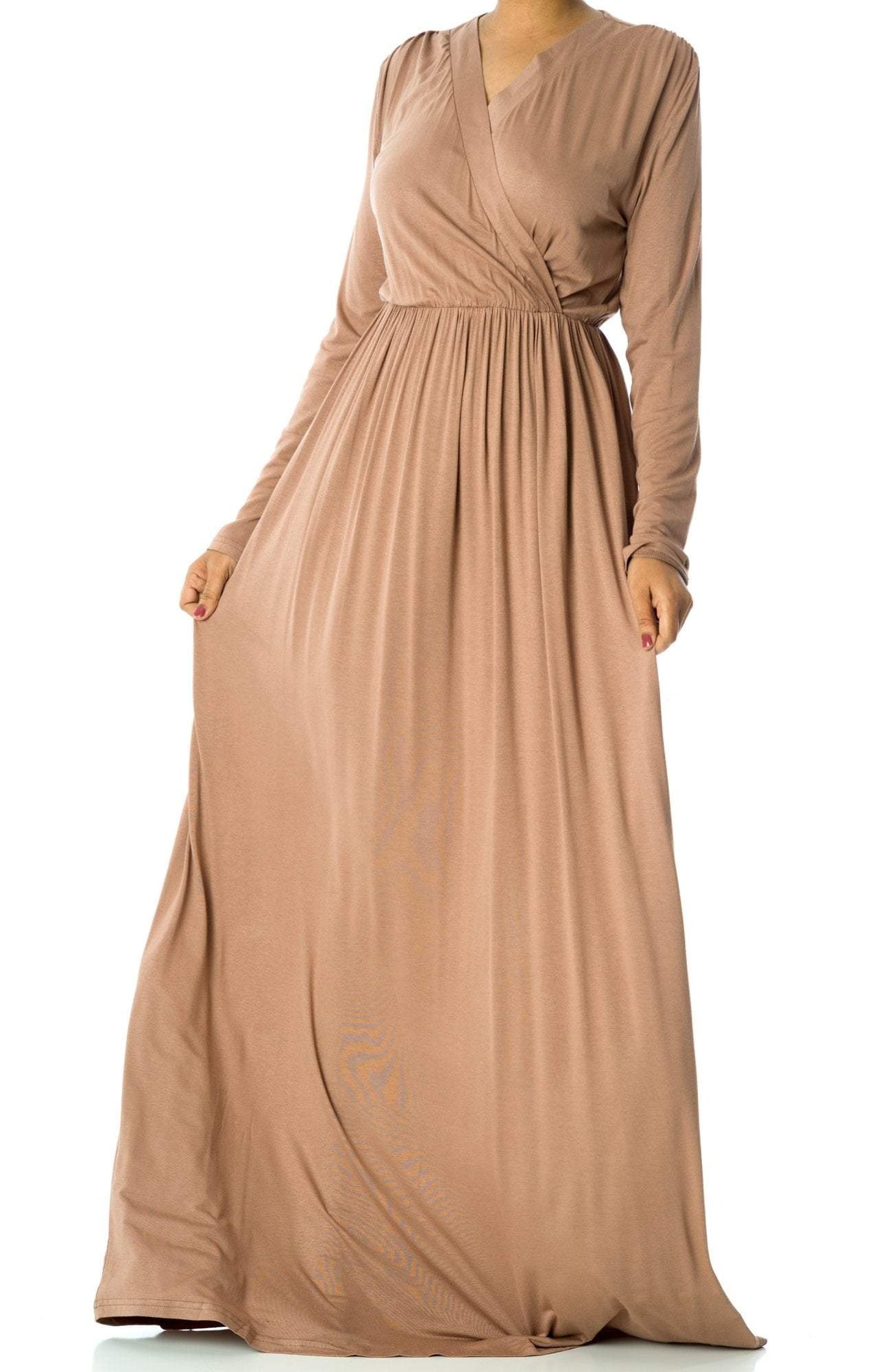 V-neck soft rayon maxi dress Kabayare