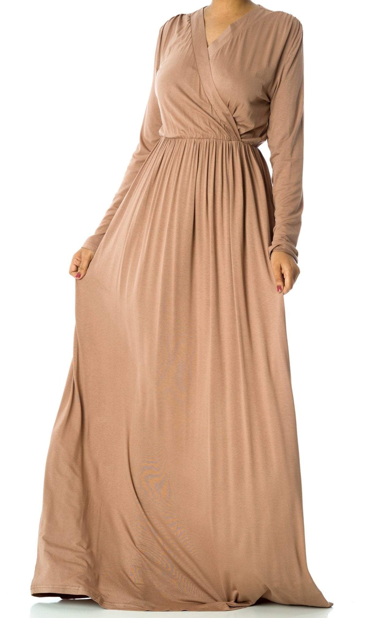 V-neck soft rayon maxi dress Kabayare