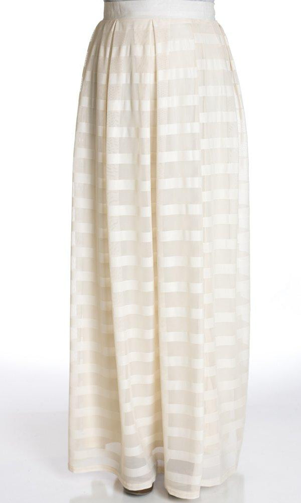 Vanilla Mesh Maxi Skirt Kabayare