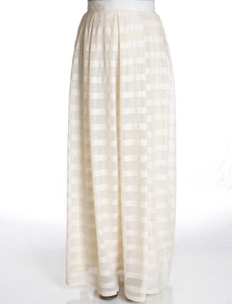 Vanilla Mesh Maxi Skirt Kabayare