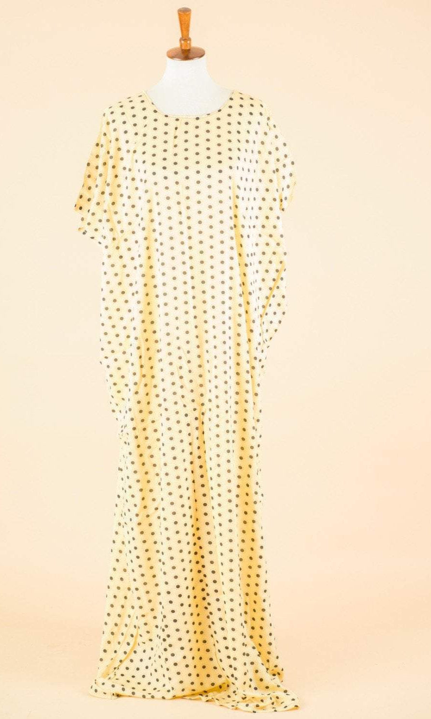 Vanilla polka dots bati dress Kabayare