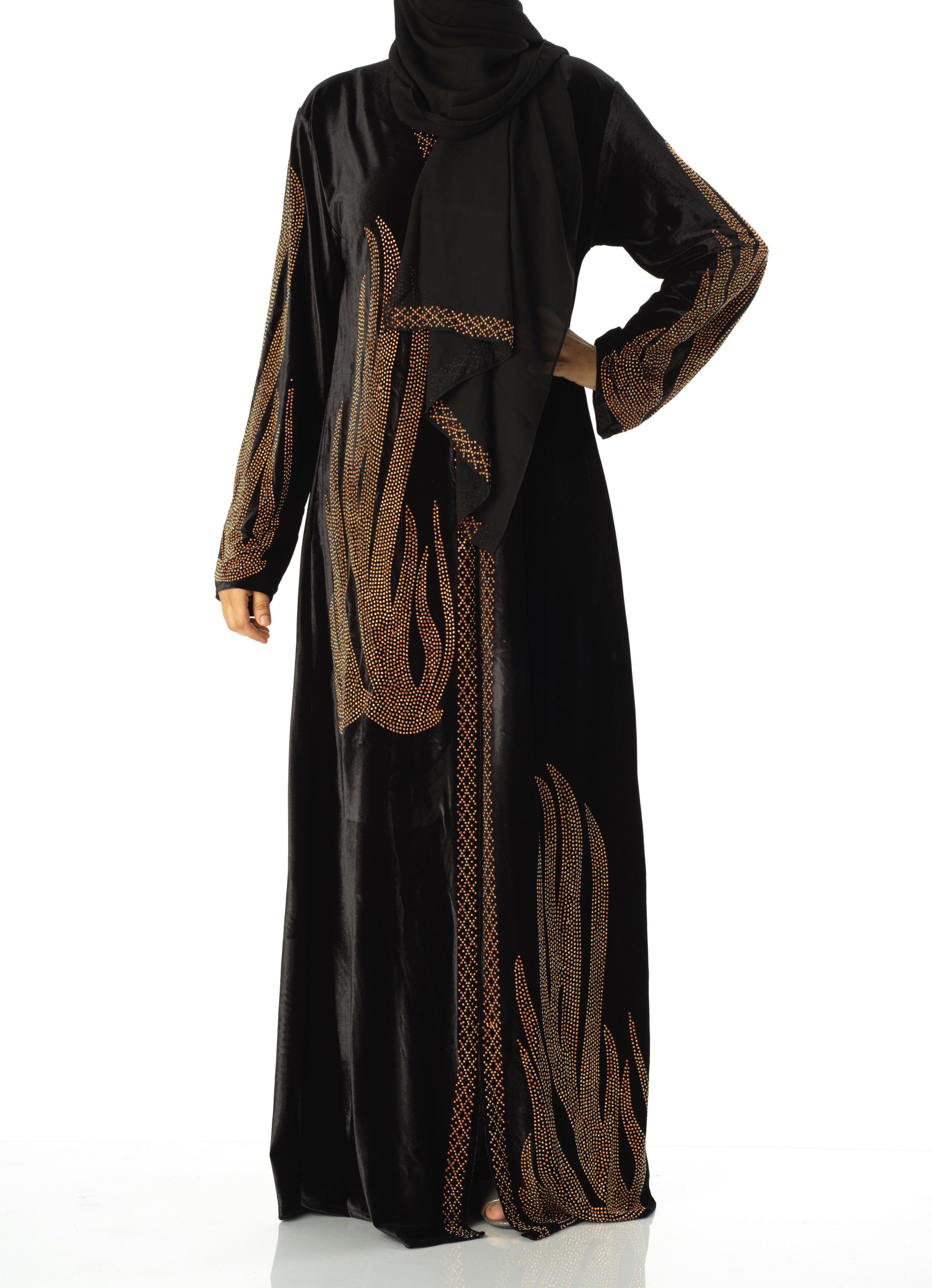 Velvet kimono abaya Kabayare