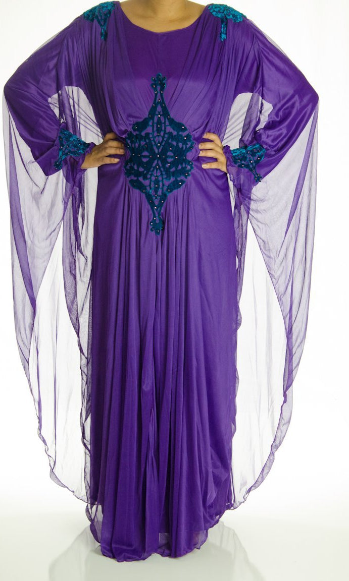 Velvet Masquerade Kaftan Dress Kabayare