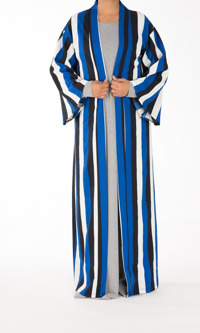 Vertical Stripes Kimono Cardigan Kabayare