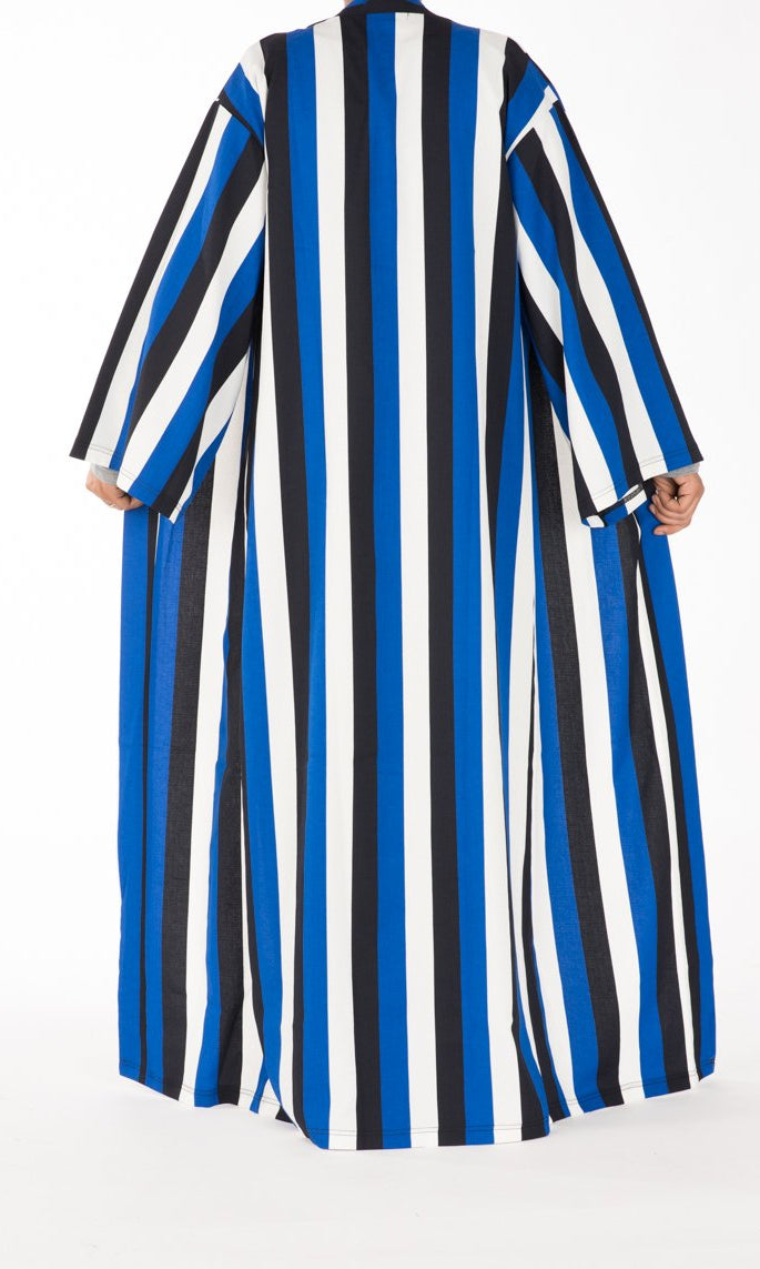 Vertical Stripes Kimono Cardigan Kabayare