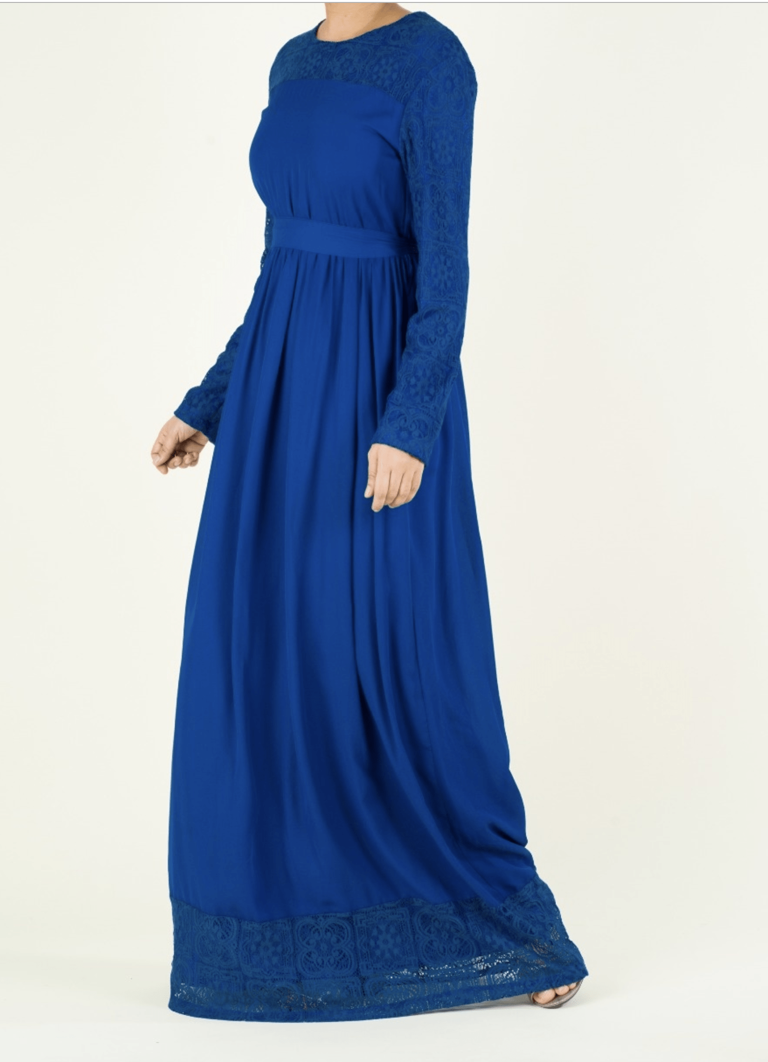 Vibrant Lace detailed chiffon dress Kabayare