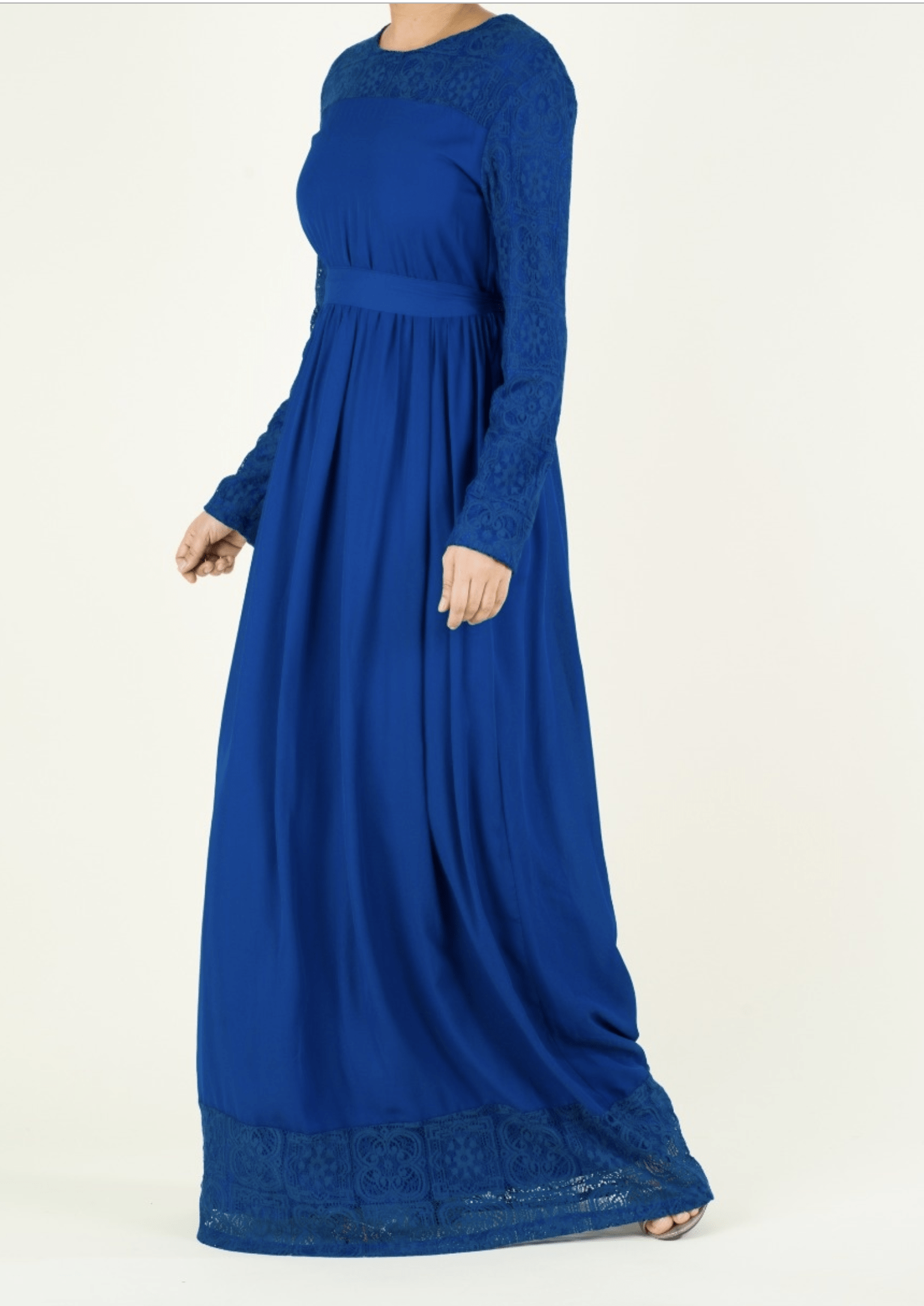 Vibrant Lace detailed chiffon dress Kabayare