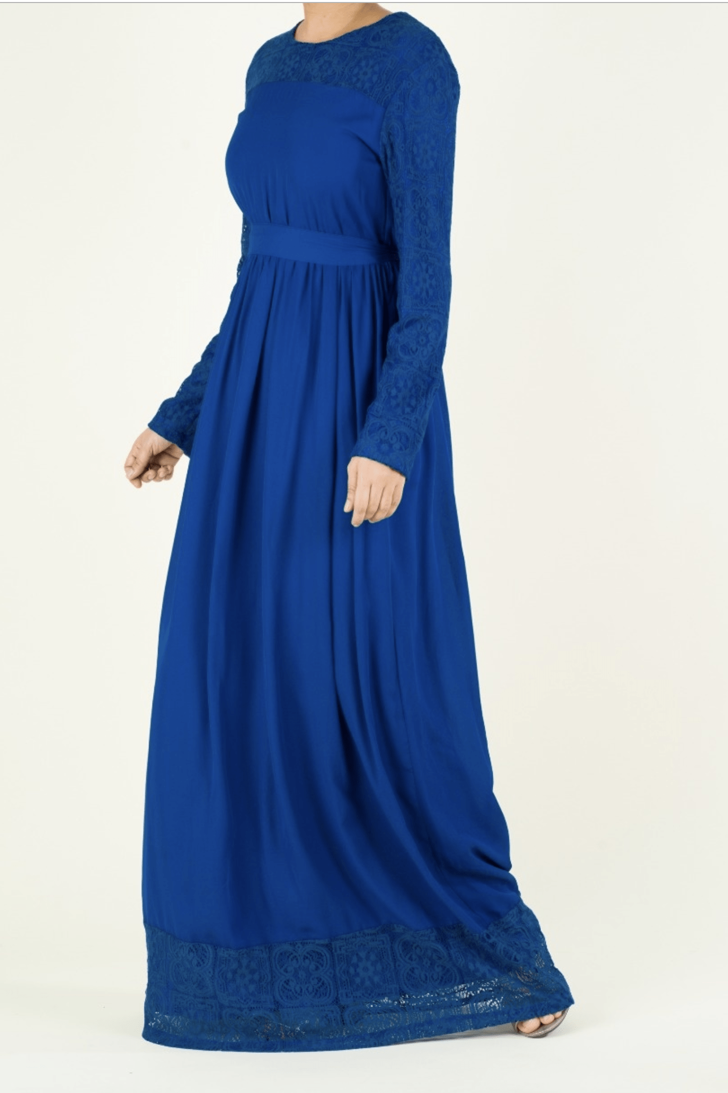 Vibrant Lace detailed chiffon dress Kabayare