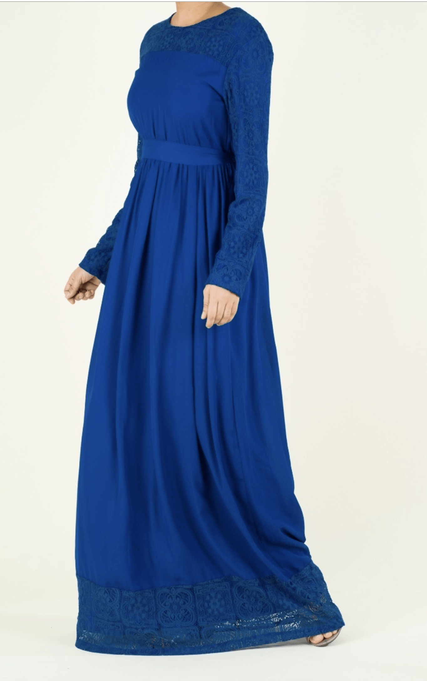 Vibrant Lace detailed chiffon dress Kabayare