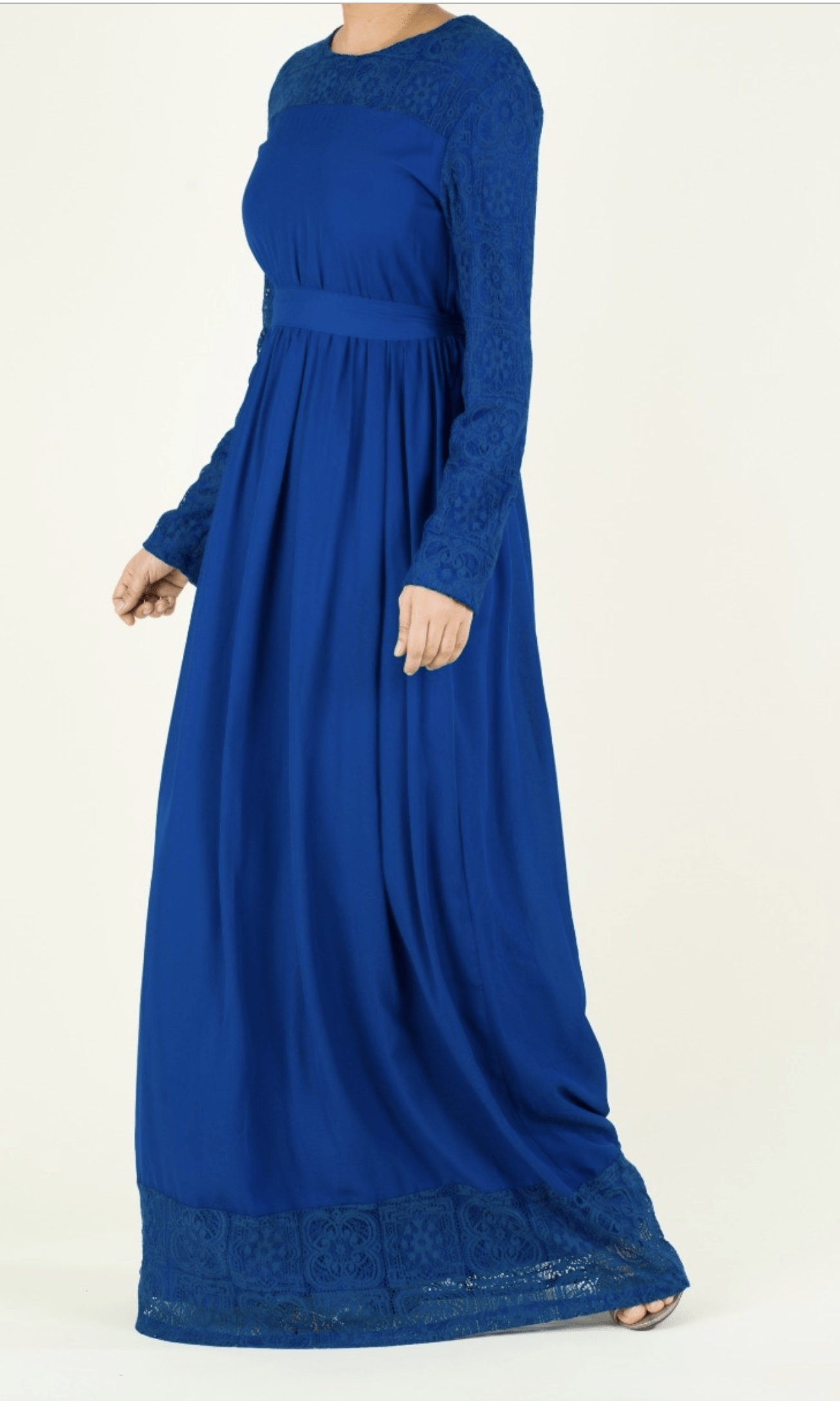 Vibrant Lace detailed chiffon dress Kabayare