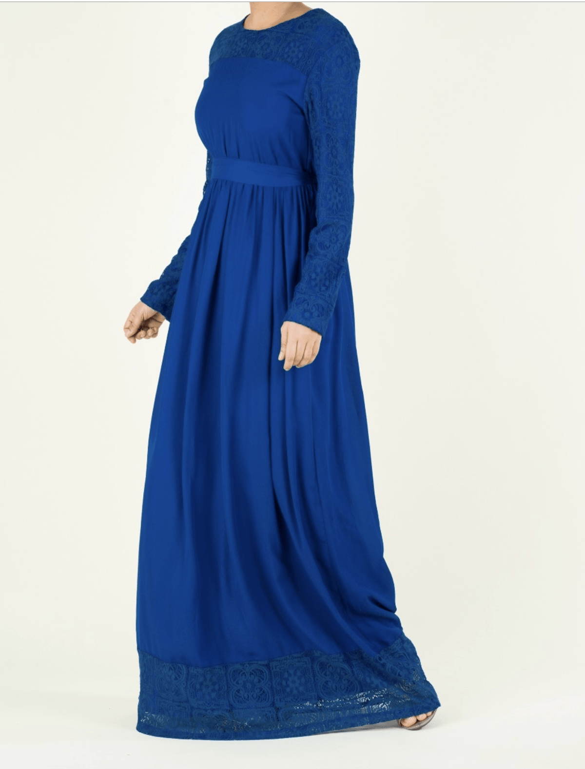 Vibrant Lace detailed chiffon dress Kabayare