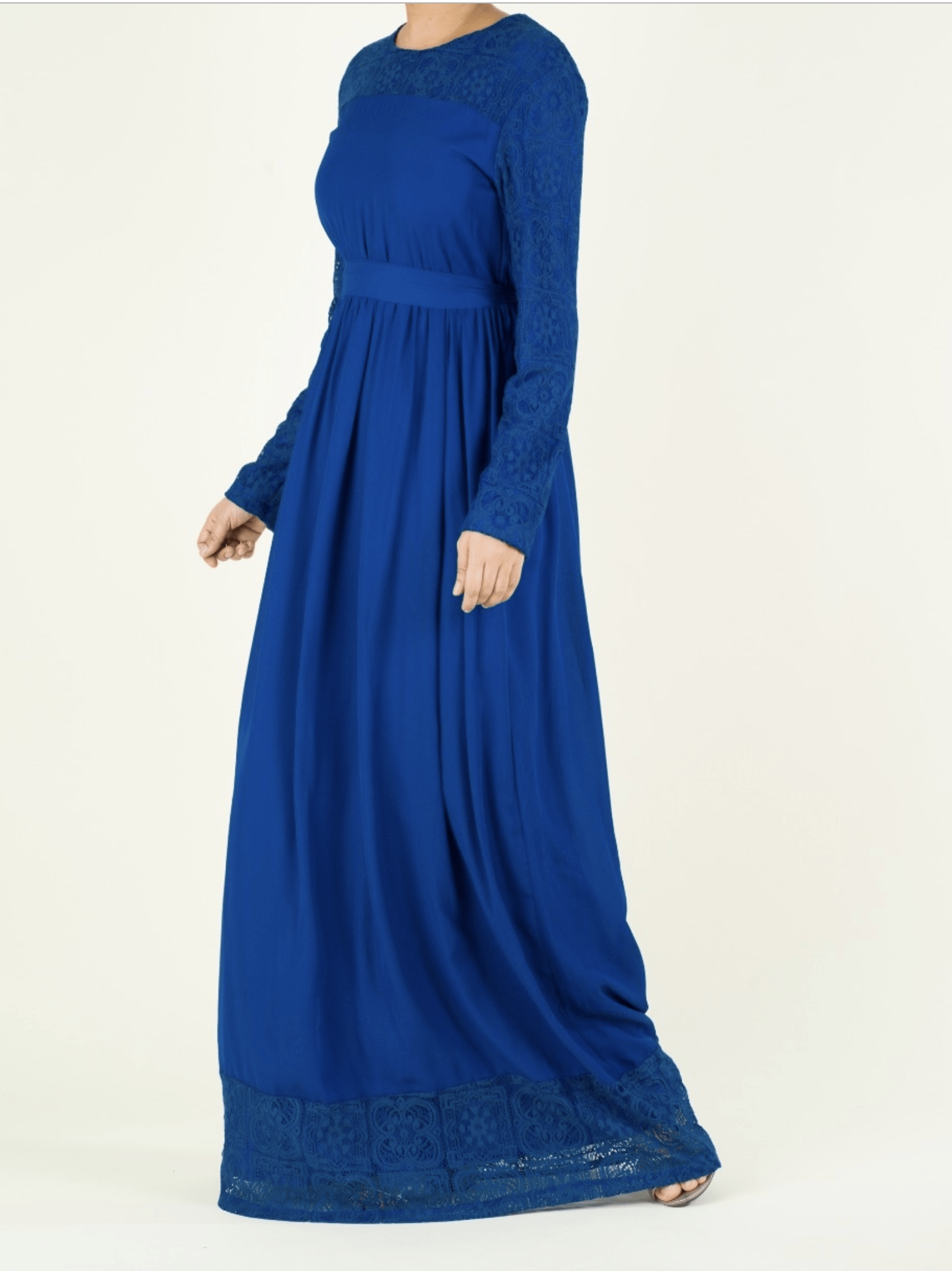 Vibrant Lace detailed chiffon dress Kabayare