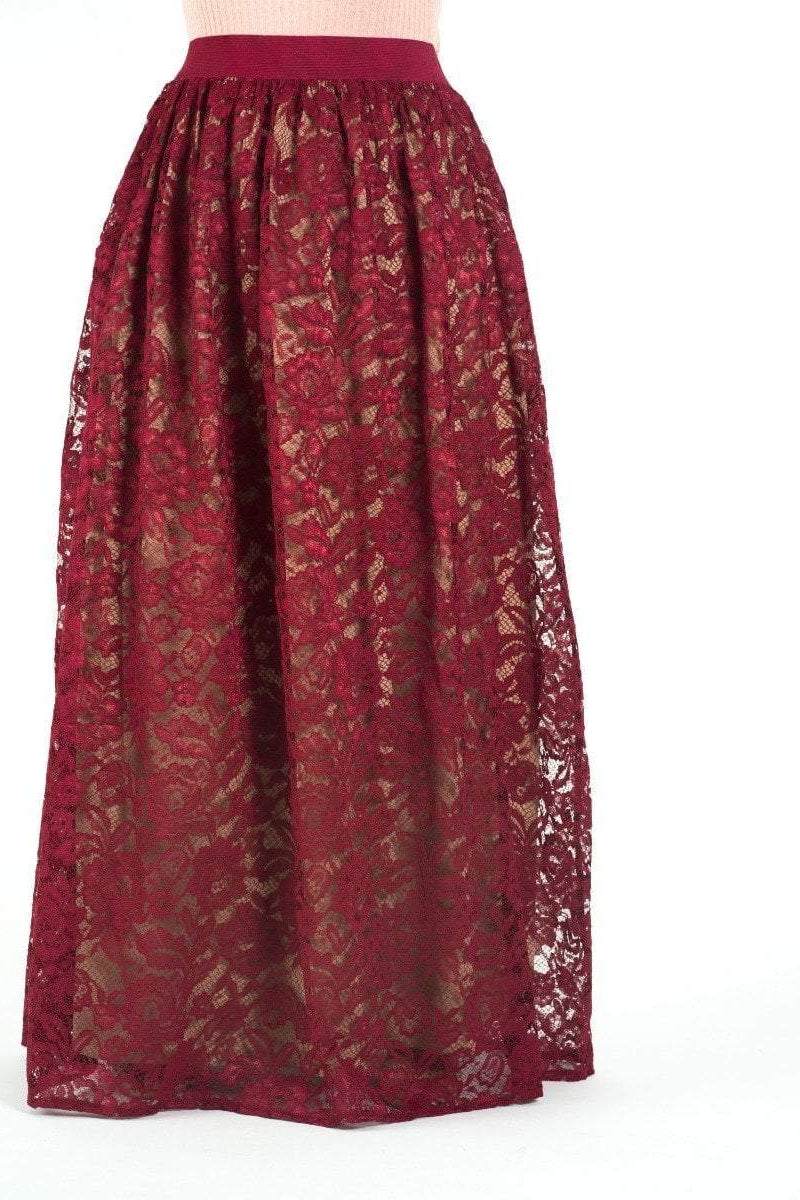 voluminous Floral lace maxi skirt Kabayare