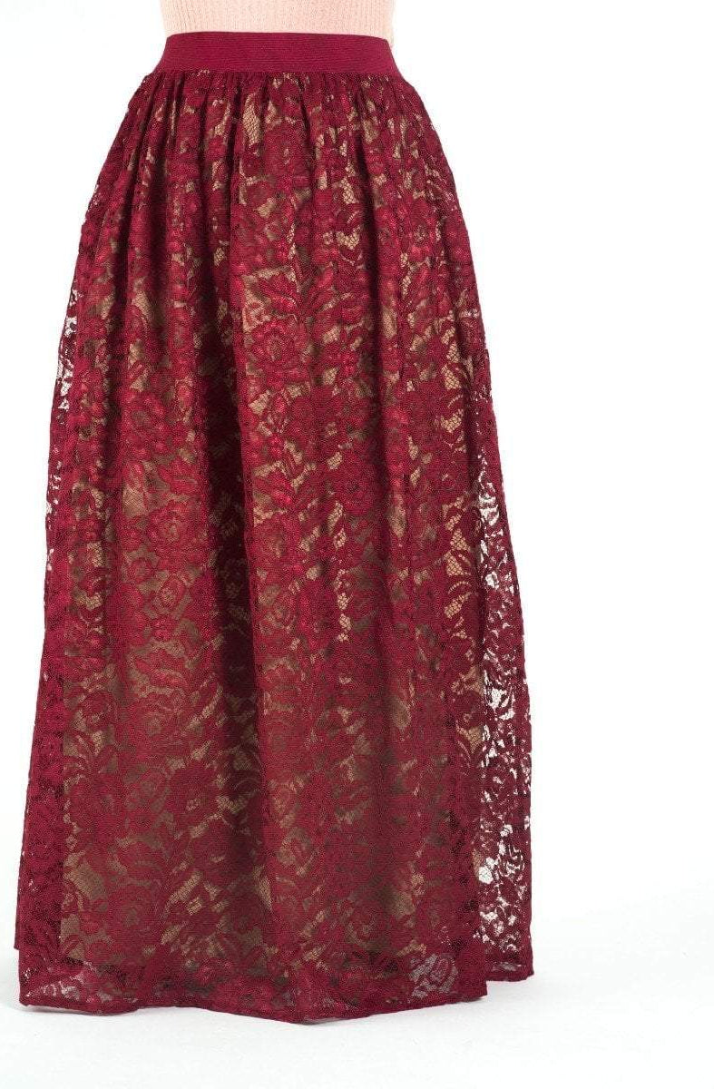 voluminous Floral lace maxi skirt Kabayare