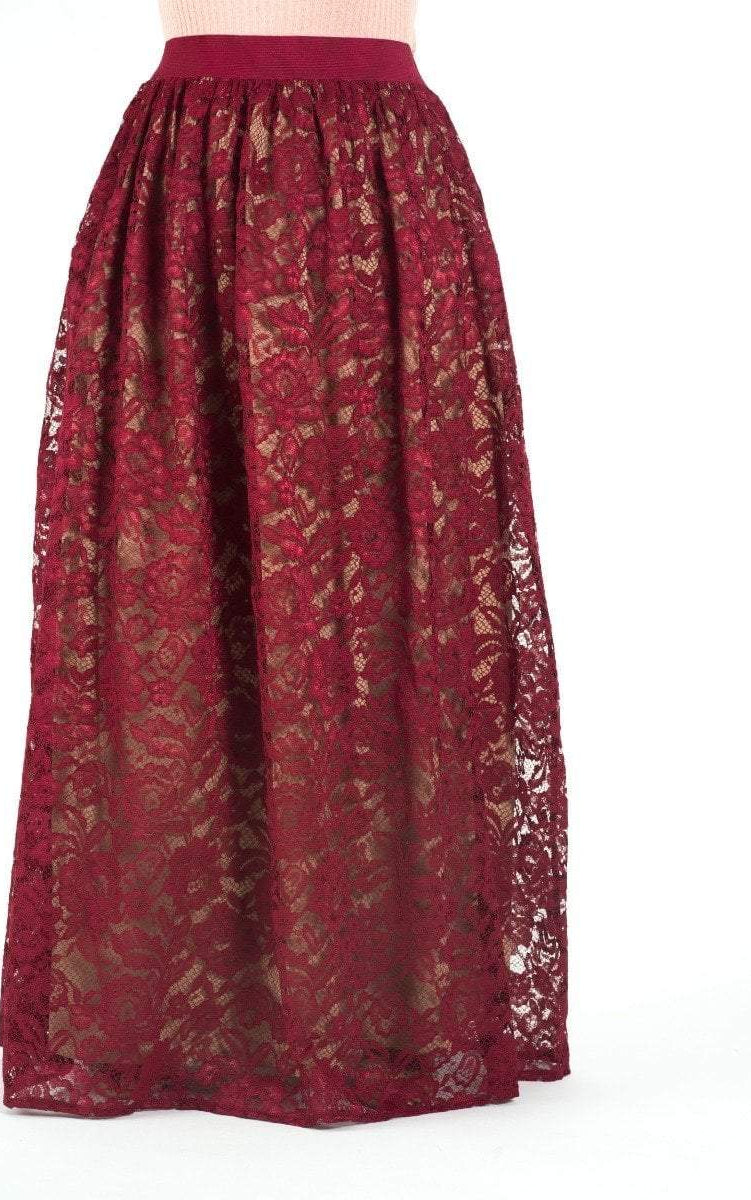 voluminous Floral lace maxi skirt Kabayare